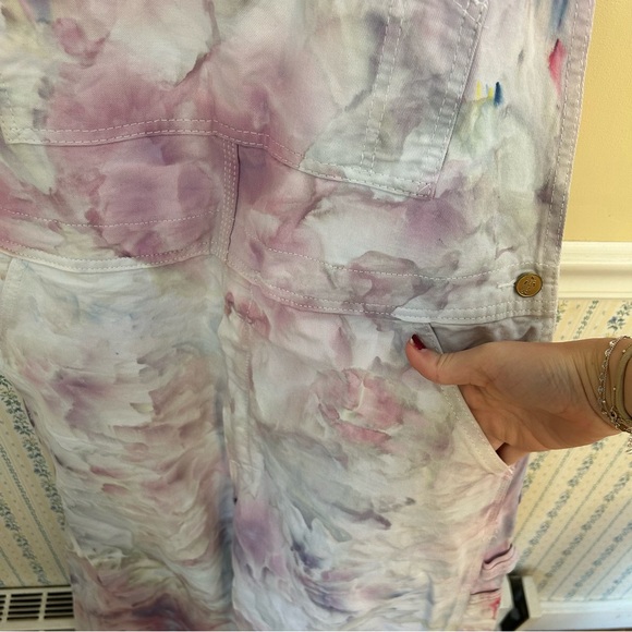 Dickies Tie Dye Denim Straight Leg Overalls - Picture 3 of 10